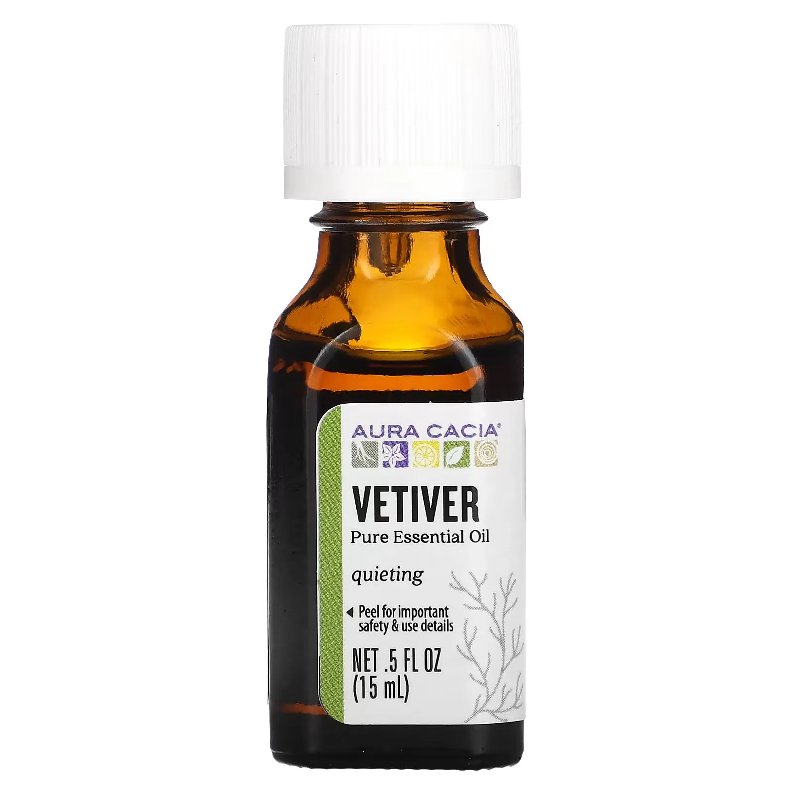 Pure Essential Oil, Vetiver, 0.5 fl oz (15 ml)