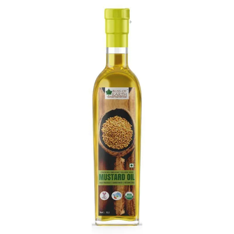 Bliss Of Earth Certified Organic Yellow Mustard Oil