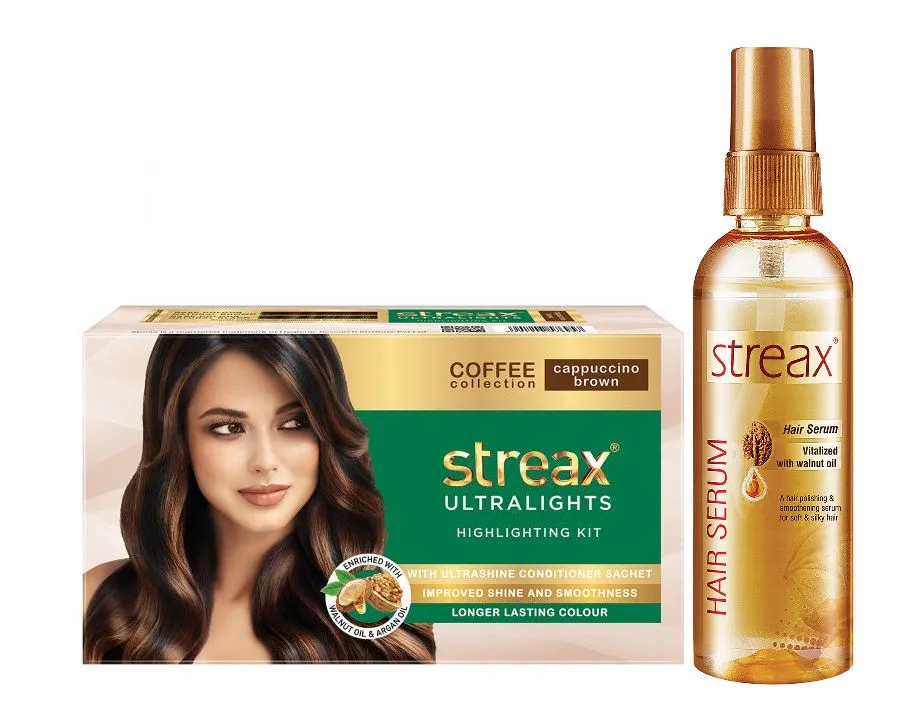 Streax Ultralight Cappucino Brown + Walnut Serum