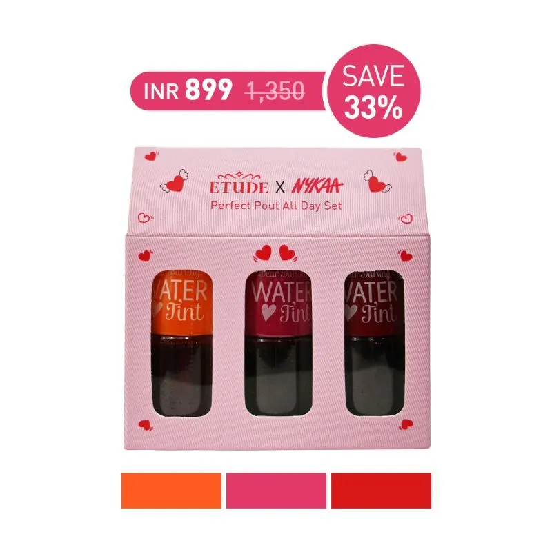 ETUDE HOUSE Perfect Pout All Day - Set Of 3 Smudgeproof Tints