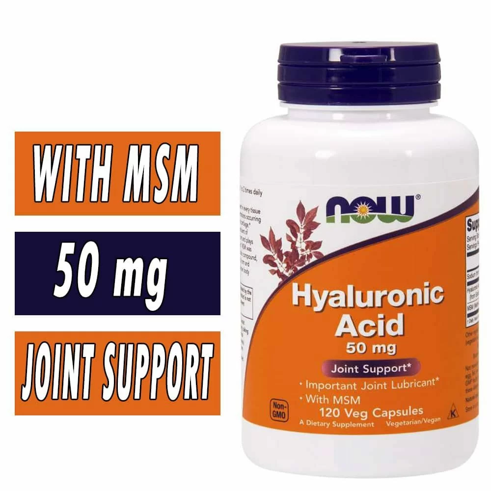 NOW Hyaluronic Acid with MSM - 120 Veg Capsules