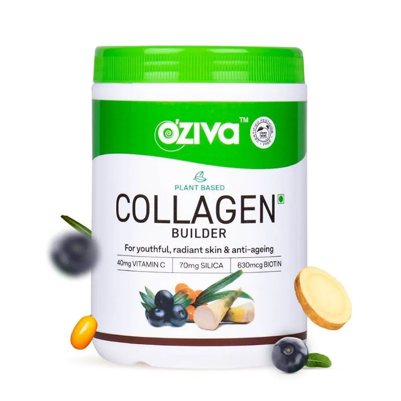 OZiva Plant Based Collagen Builder for Anti-Aging Beauty - Skin Repair & Regeneration