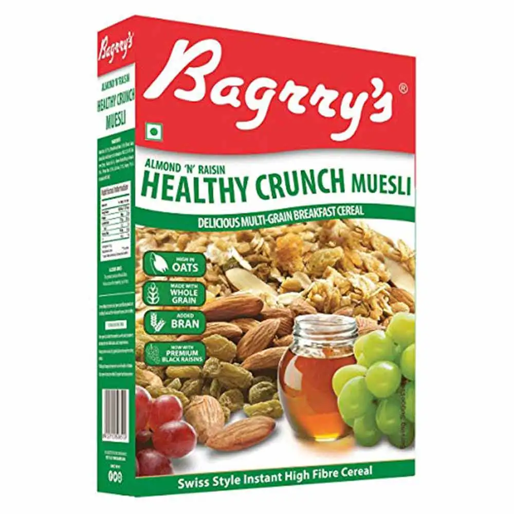 Bagrrys Almond N Raisin Healthy Crunch Muesli,  400 g  Unflavoured