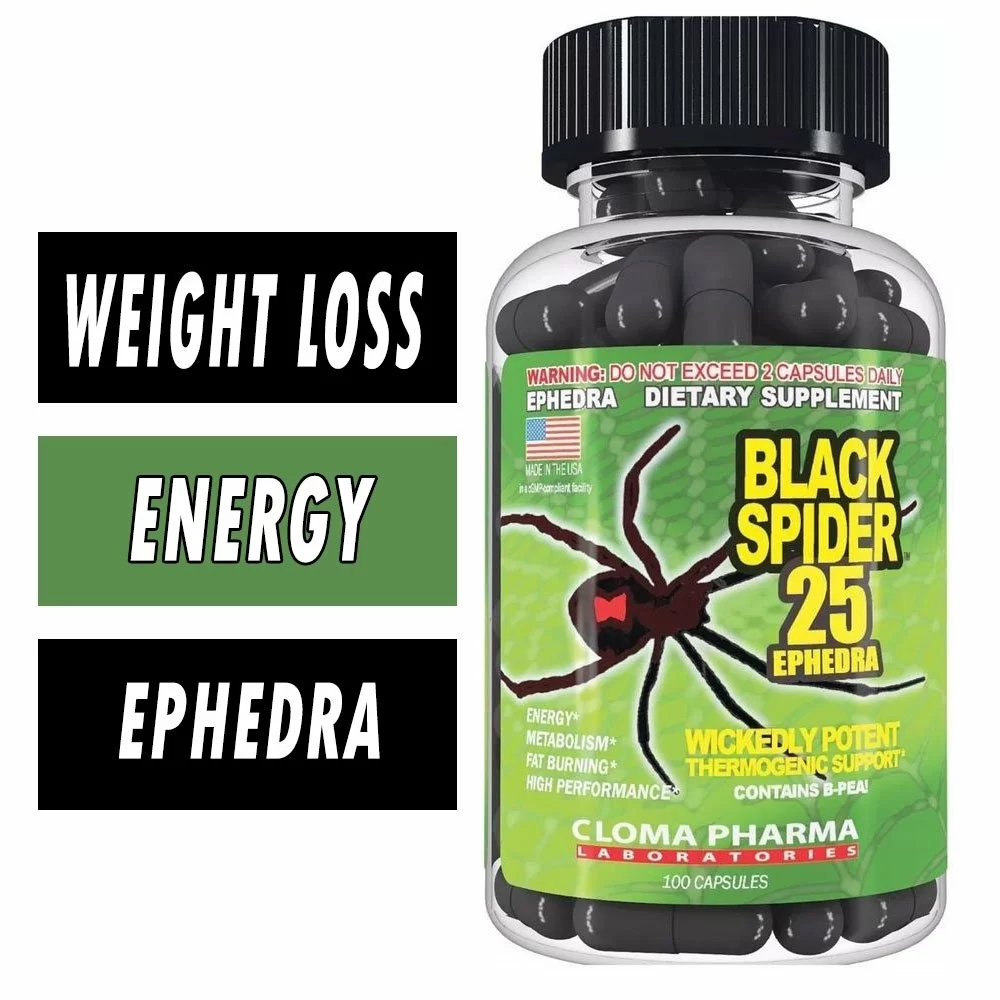 Black Spider™ Fat Burner By Cloma Pharma, 100 Capsules