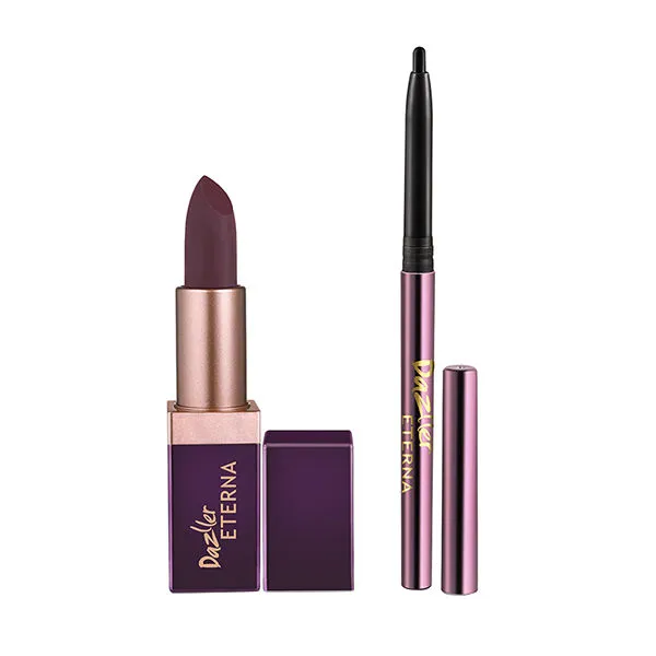 Dazller Eterna Lip Eleganz Lipstick (matte) With Herbals With Free Kajal - M1020