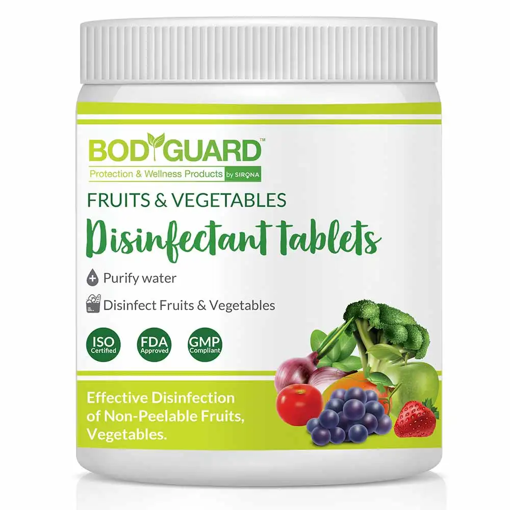 BodyGuard Fruits and Vegetables Disinfectant Tablets,  Fragrance Free  50 tablet(s)  Kills 99.9% of Germs