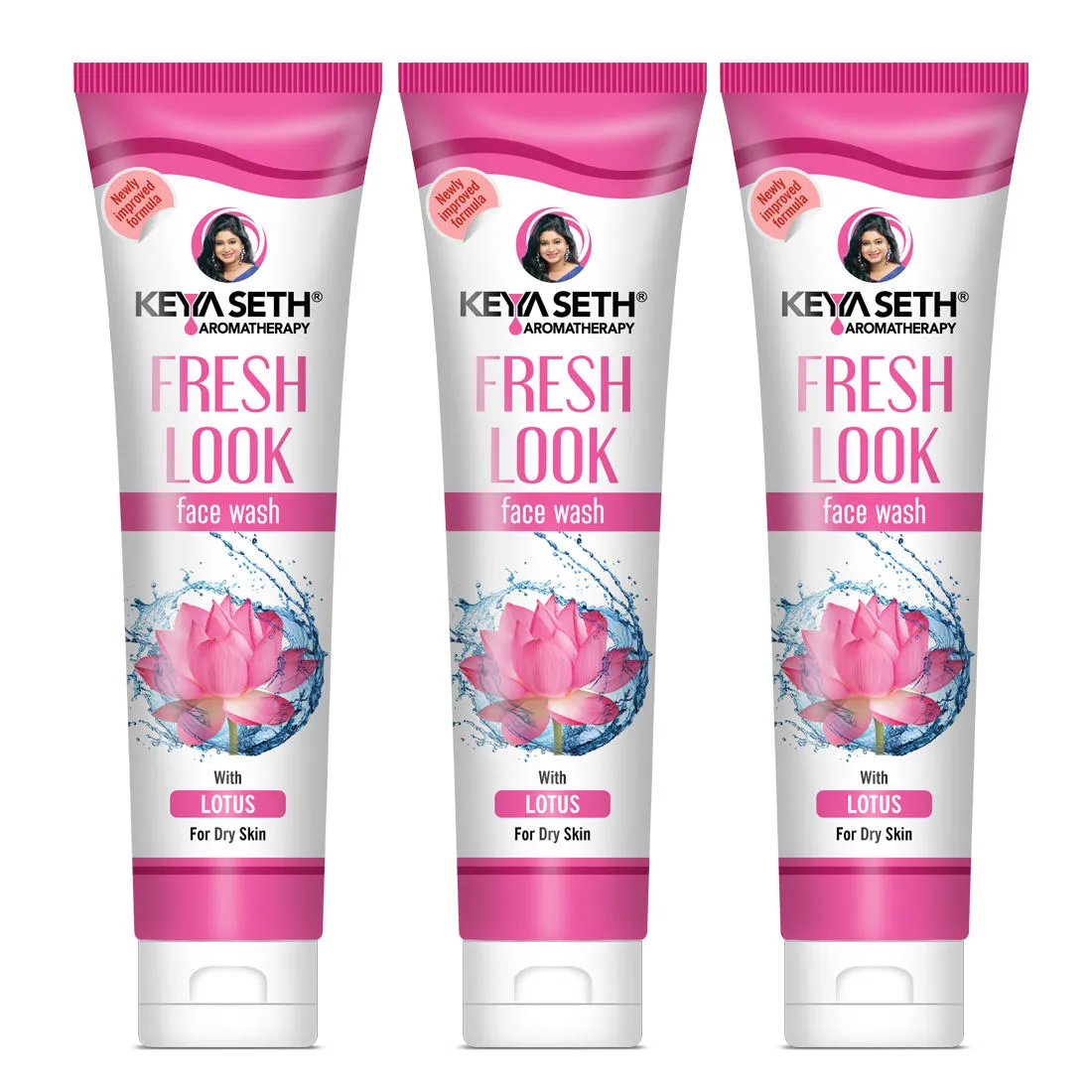 Keya Seth Aromatherapy Fresh Look Face Wash Lotus - Pack of 3