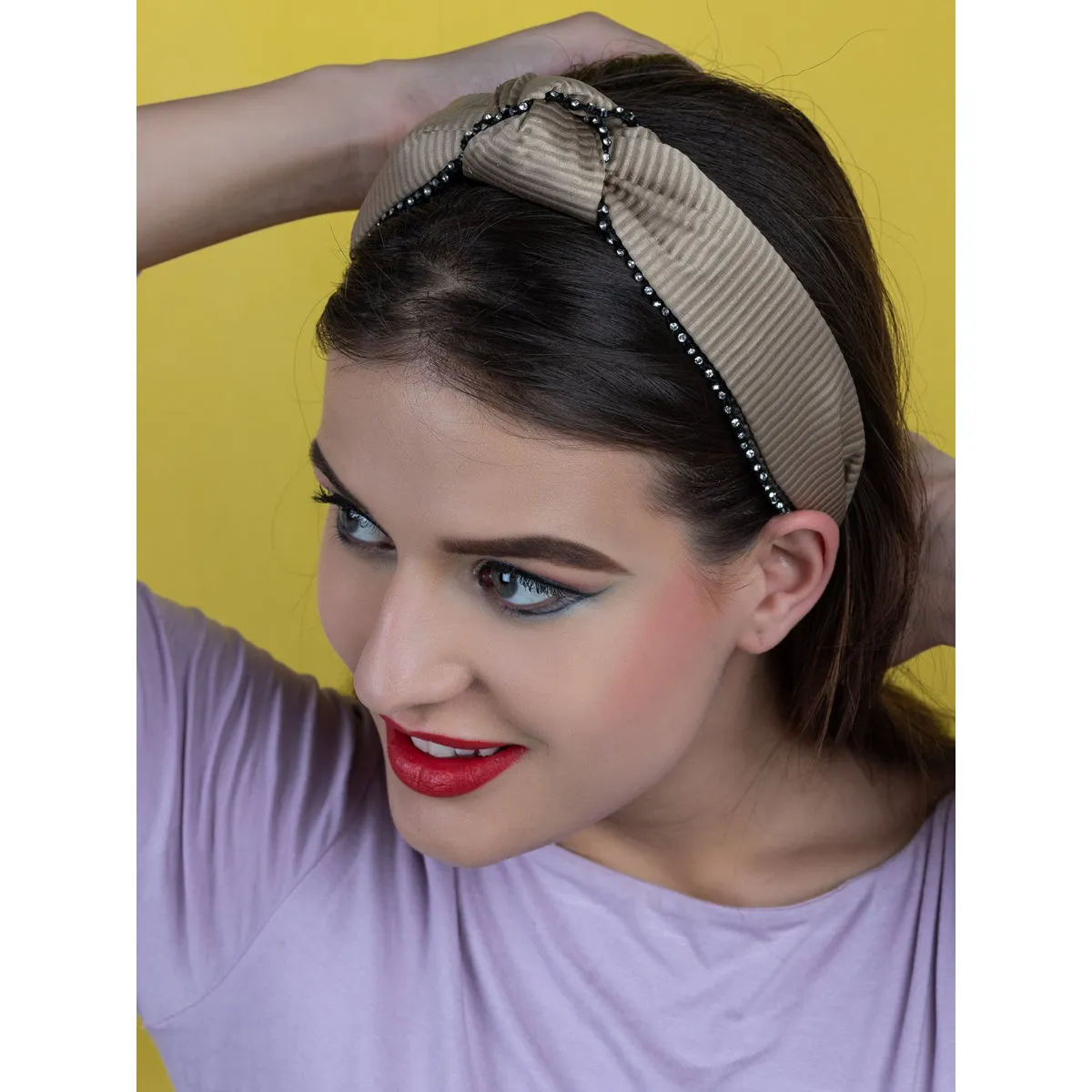 Odette Brown Knotted Hair Band