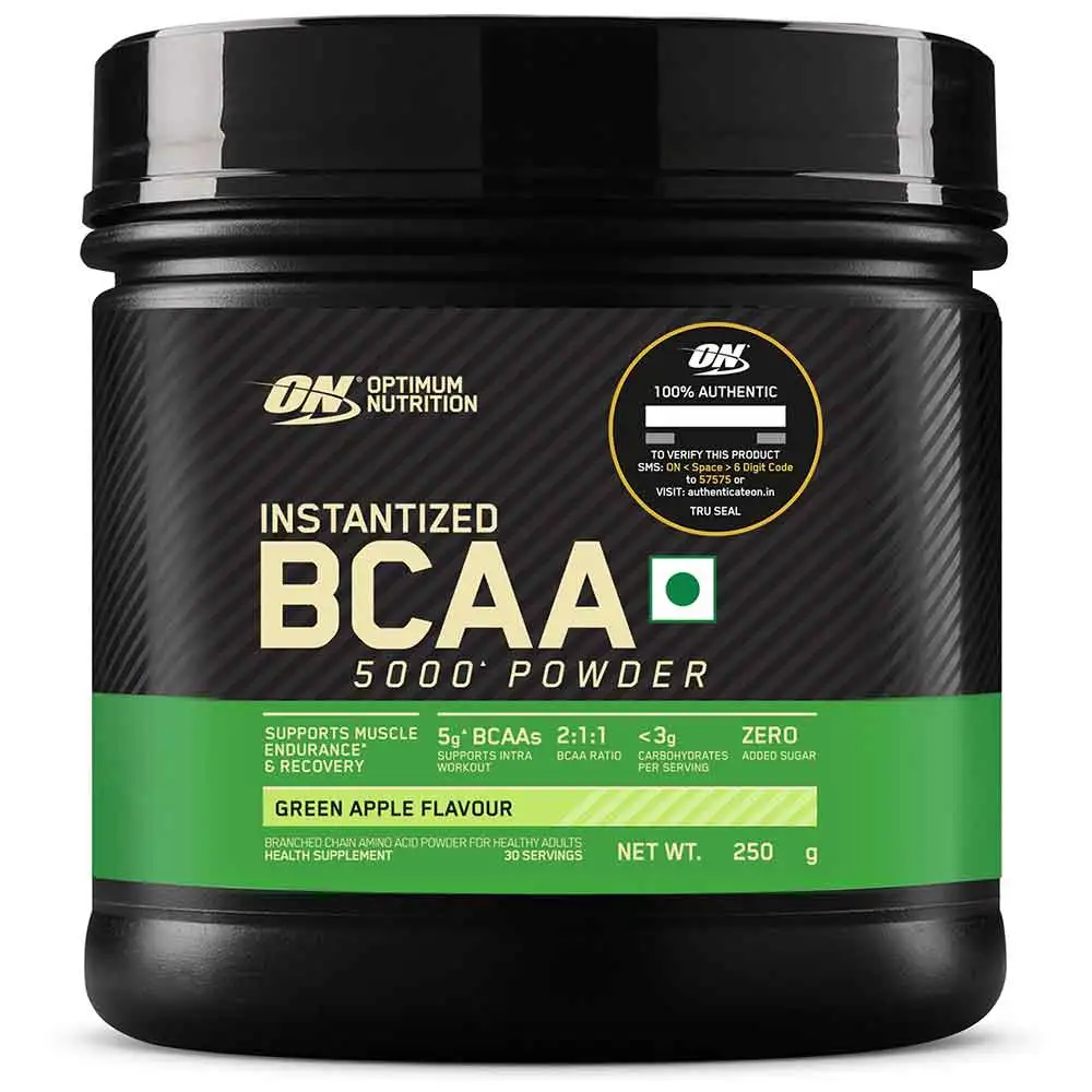 ON (Optimum Nutrition) Instantized BCAA 5000,  0.55 lb  30 Servings  Green Apple