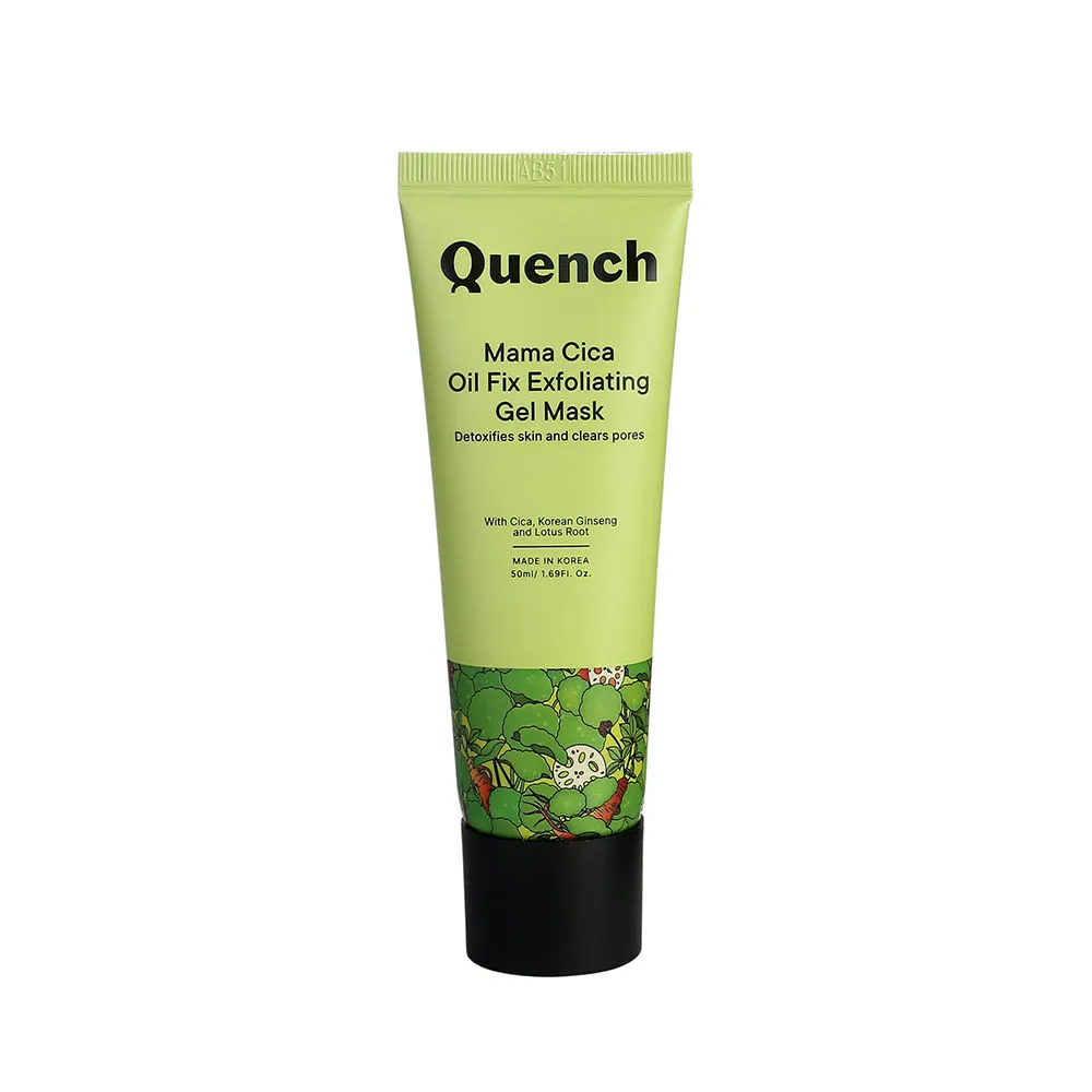 Quench Mama Cica Oil Fix Exfoliating Gel Mask For Hydrates & Brightens Skin