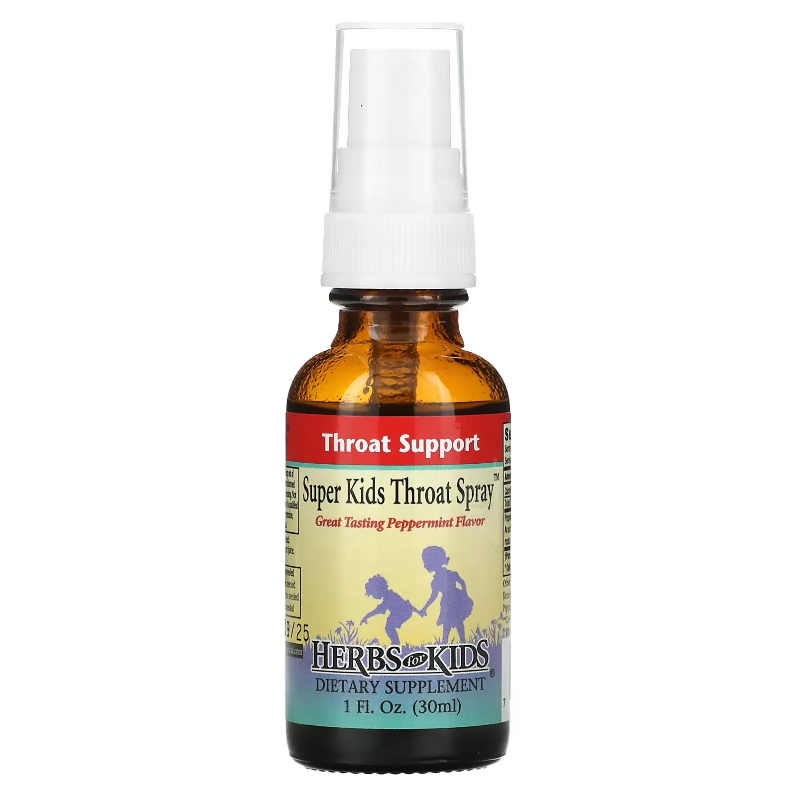 Super Kids Throat Spray, Peppermint, 1 fl oz (30 ml)