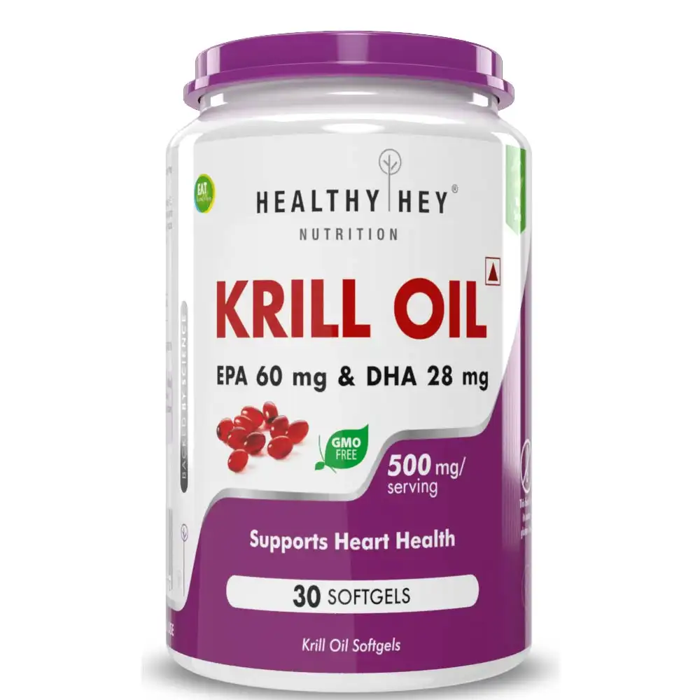 HealthyHey Nutrition Krill Oil,  30 softgels