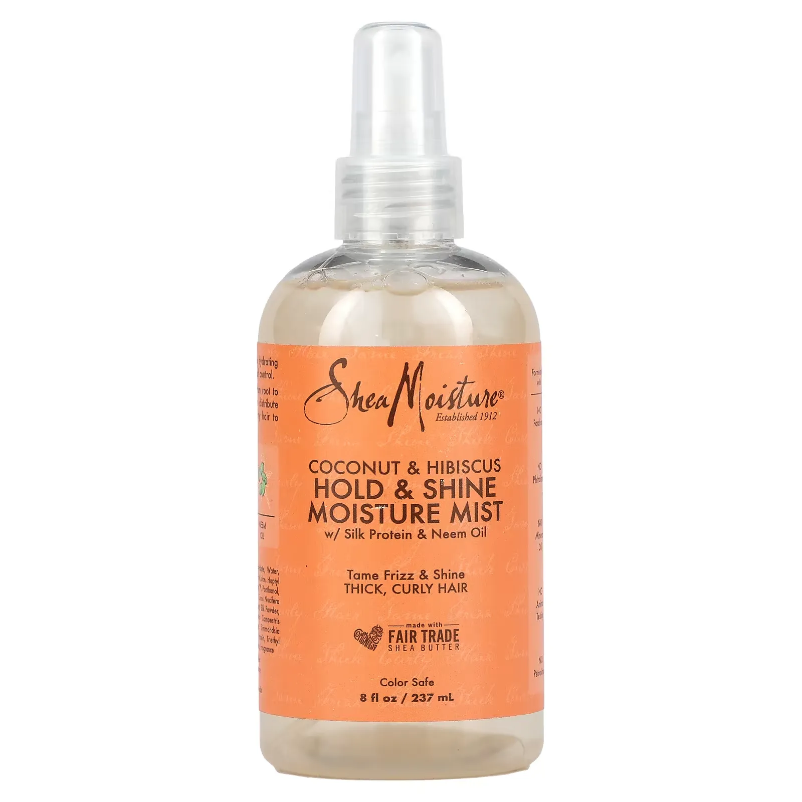 Hold & Shine Moisture Mist with Silk Protein & Neem Oil, Coconut & Hibiscus , 8 fl oz (237 ml)