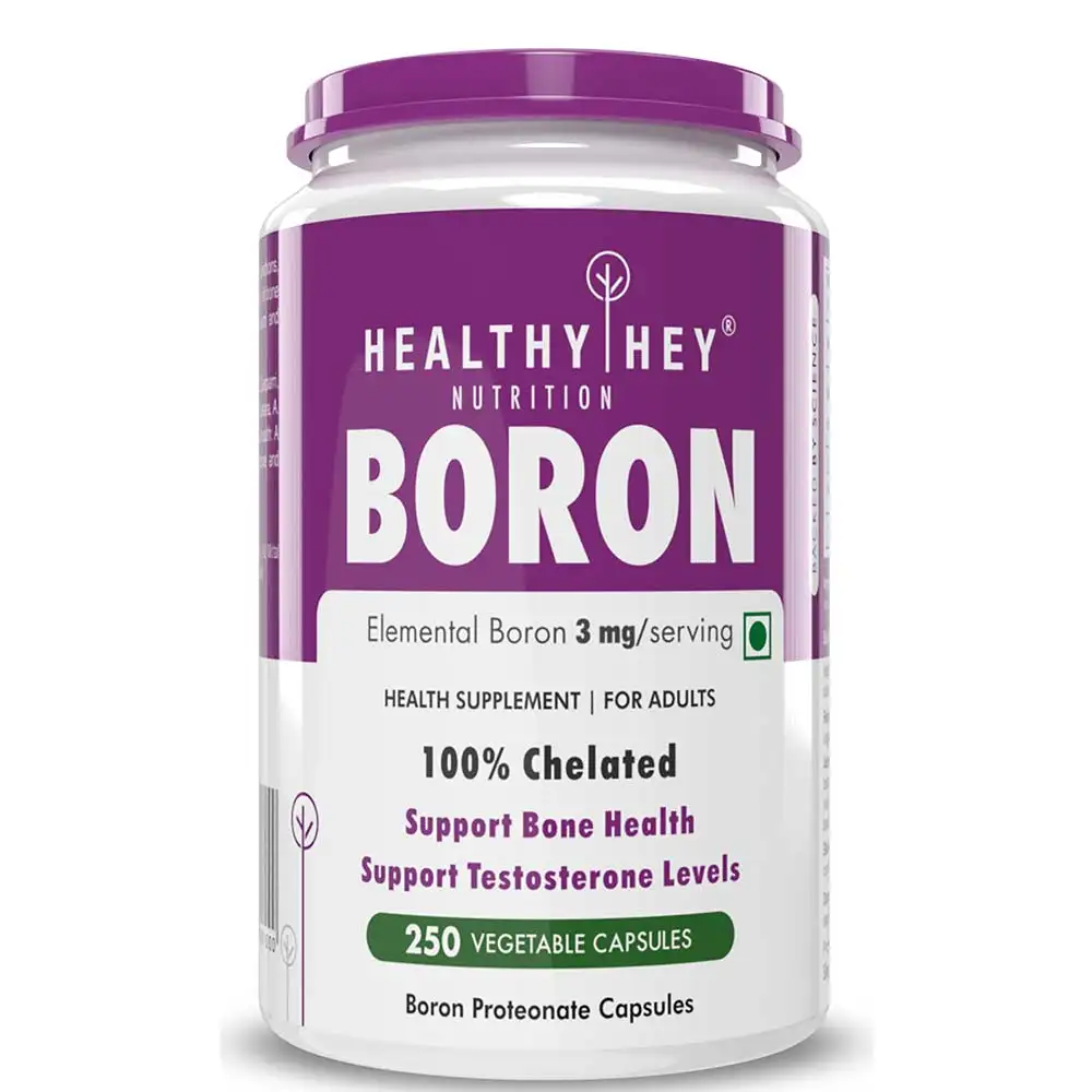 HealthyHey Nutrition Boron 3mg,  250 veggie capsule(s)