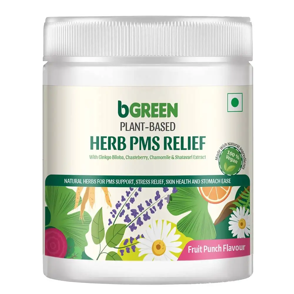 bGREEN Plant Based Herb PMS Relief,  75 g  Fruit Punch