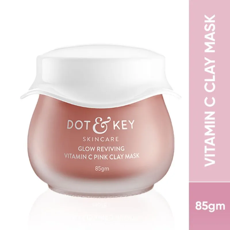 Dot & Key Vitamin C Pink Clay Face Mask For Glowing Skin With Vitamin E, Fades Dark Spots