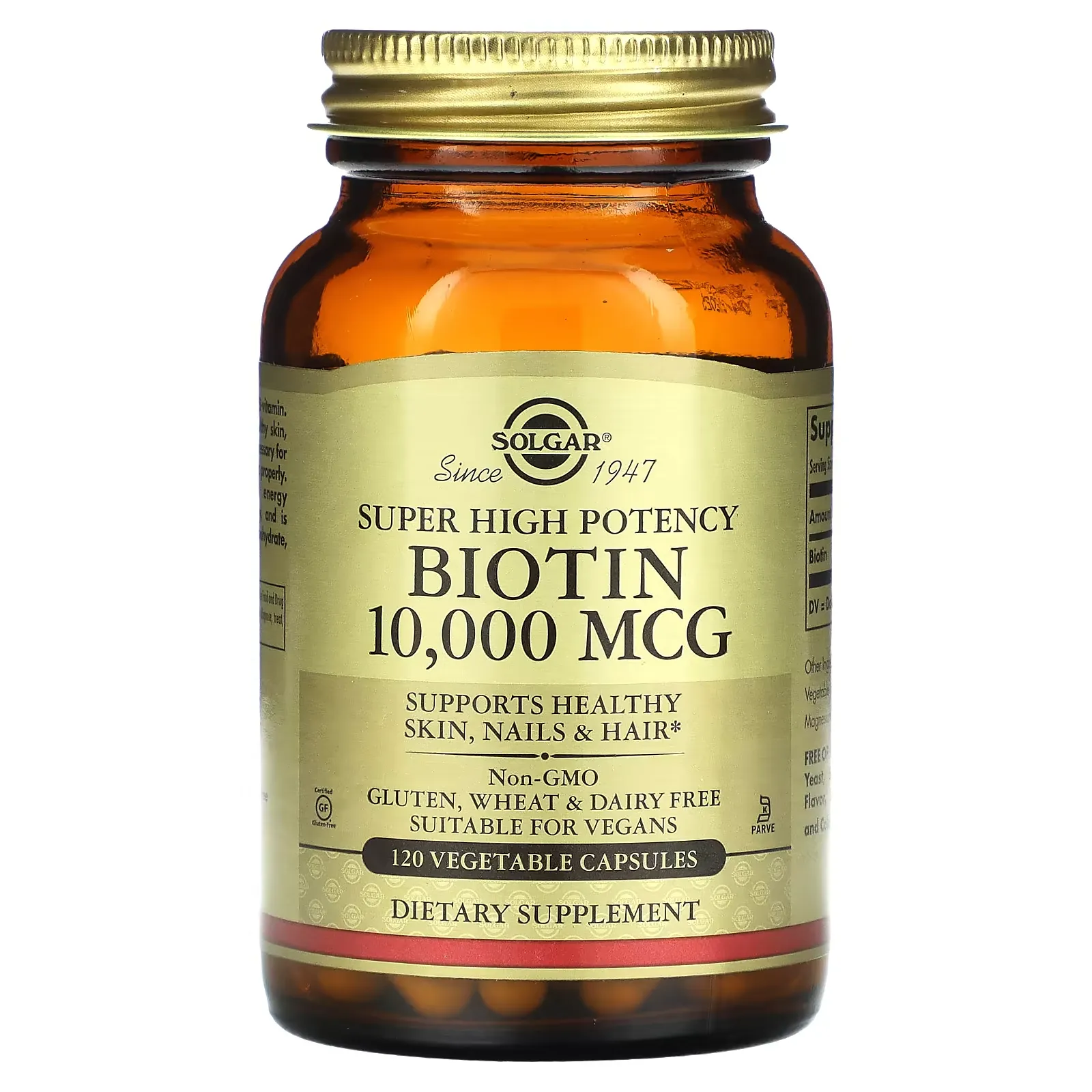 Super High Potency Biotin, 10,000 mcg, 120 Vegetable Capsules