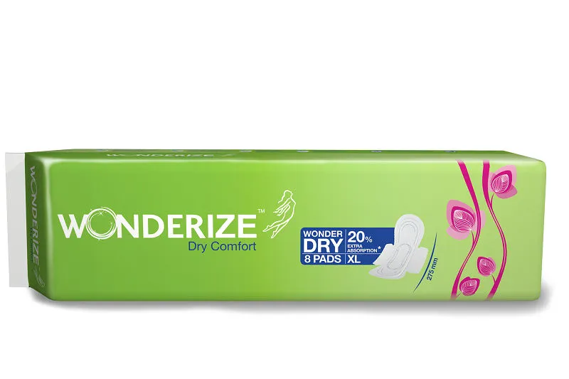 Wonderize Dry Comfort (XL) - 8 Sanitary Pads for Ultimate Dry Feeling