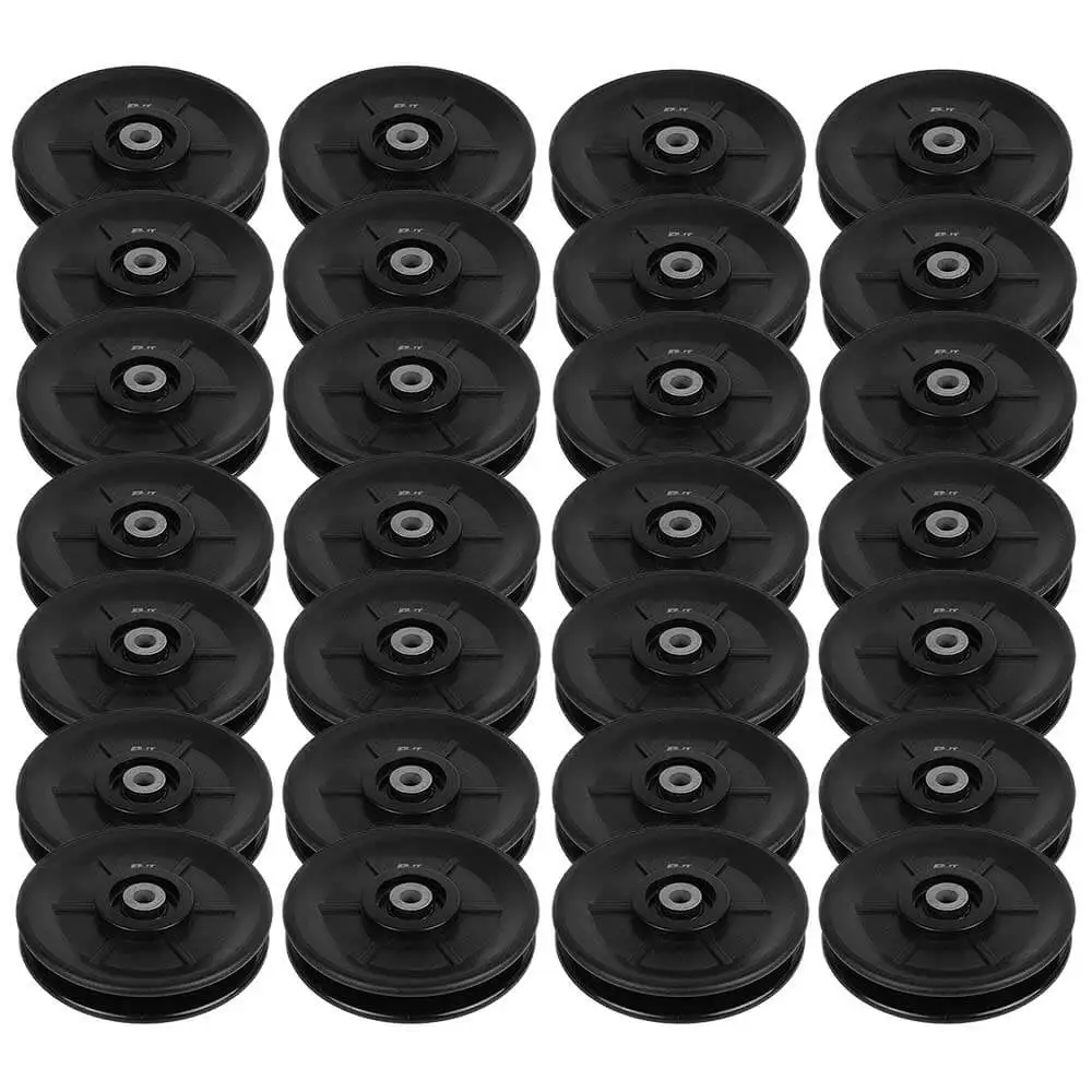 B Fit USA Gym Pulley with Inbuilt Bearing and Bush,  5Inch Black Set of 28