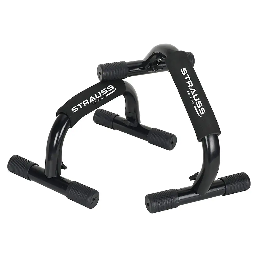 Strauss Push Up Bar,  Black (Pair)  Free Size