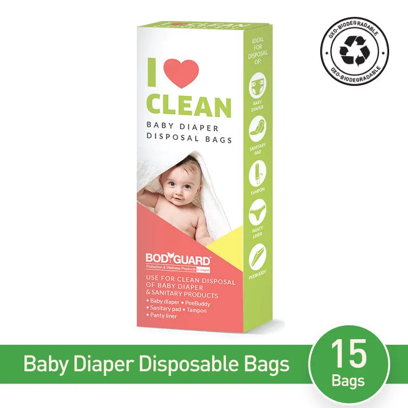 BodyGuard - Baby Diapers and Sanitary Disposal Bag - 15 Bags