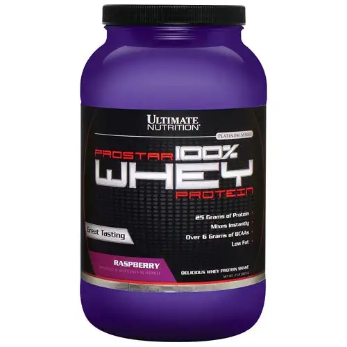 Ultimate Nutrition Prostar 100% Whey Protein,  2 lb  Raspberry