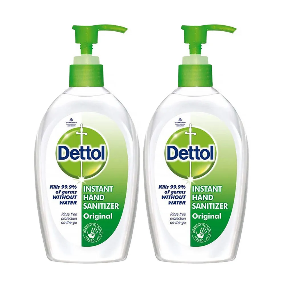 Dettol Original Germ Protection Alcohol Based Hand Sanitizer Pump - Pack of 2