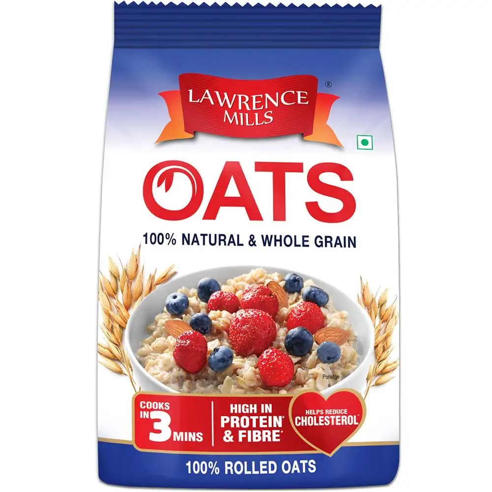 Lawrence Mills Oats,  1 kg  100% Natural & Whole Grain