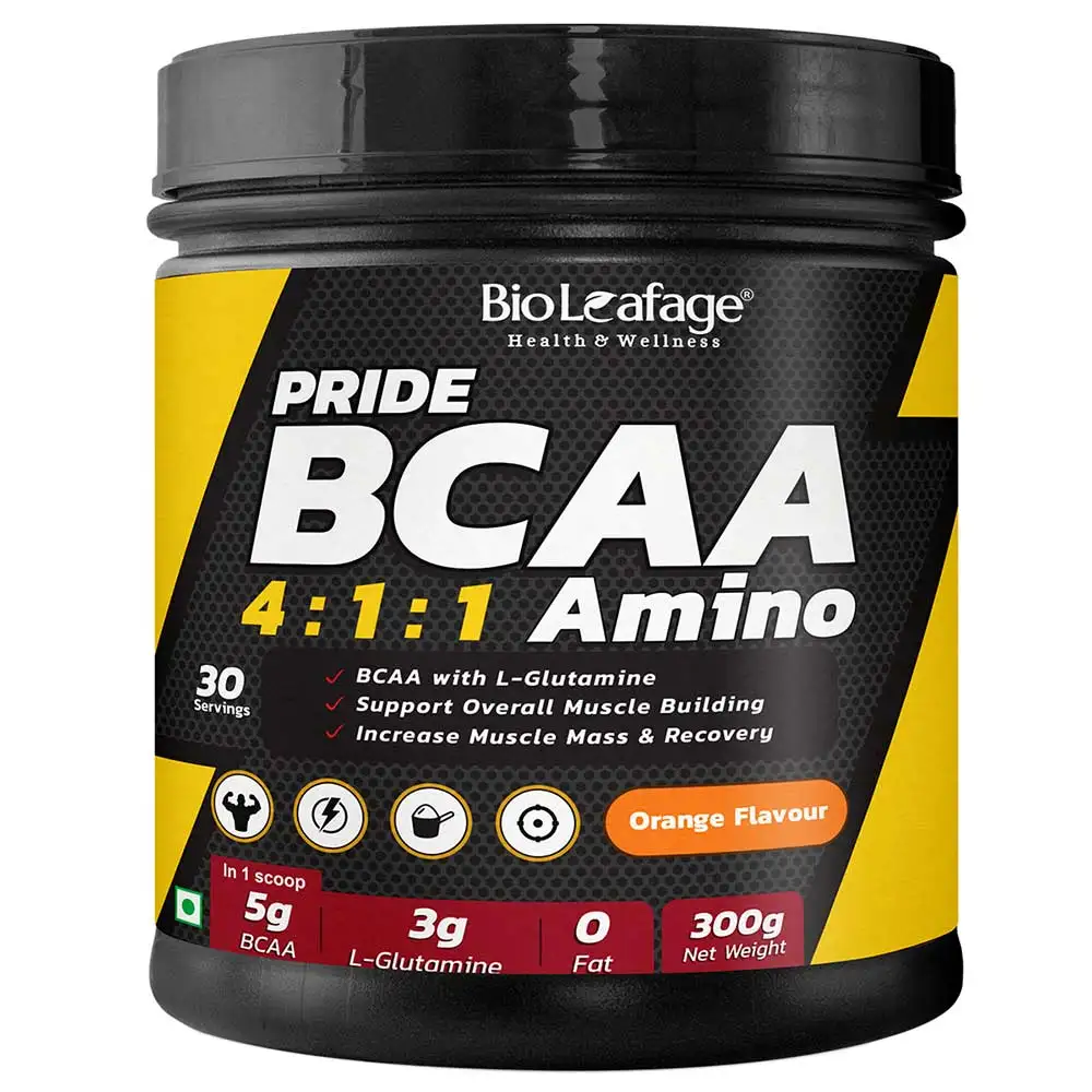 Bio Leafage Pride BCAA 4:1:1 Amino,  0.66 lb  30 Servings  Orange