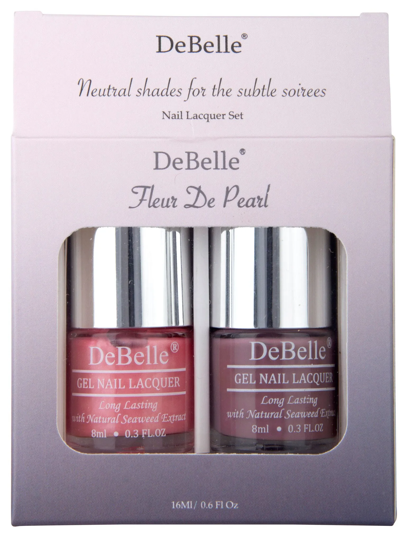 DeBelle Nail Lacquer Fleur De Pearl Set of 2