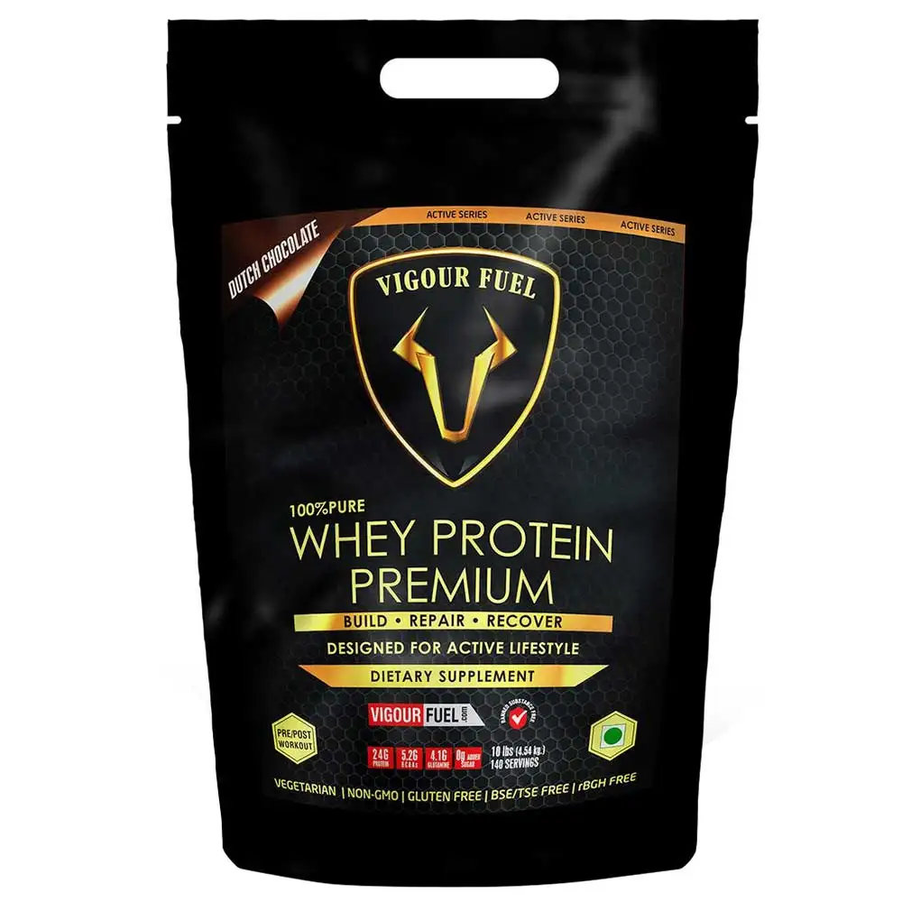 Vigour Fuel 100% Whey Protein Premium,  10 lb  Dutch Chocolate