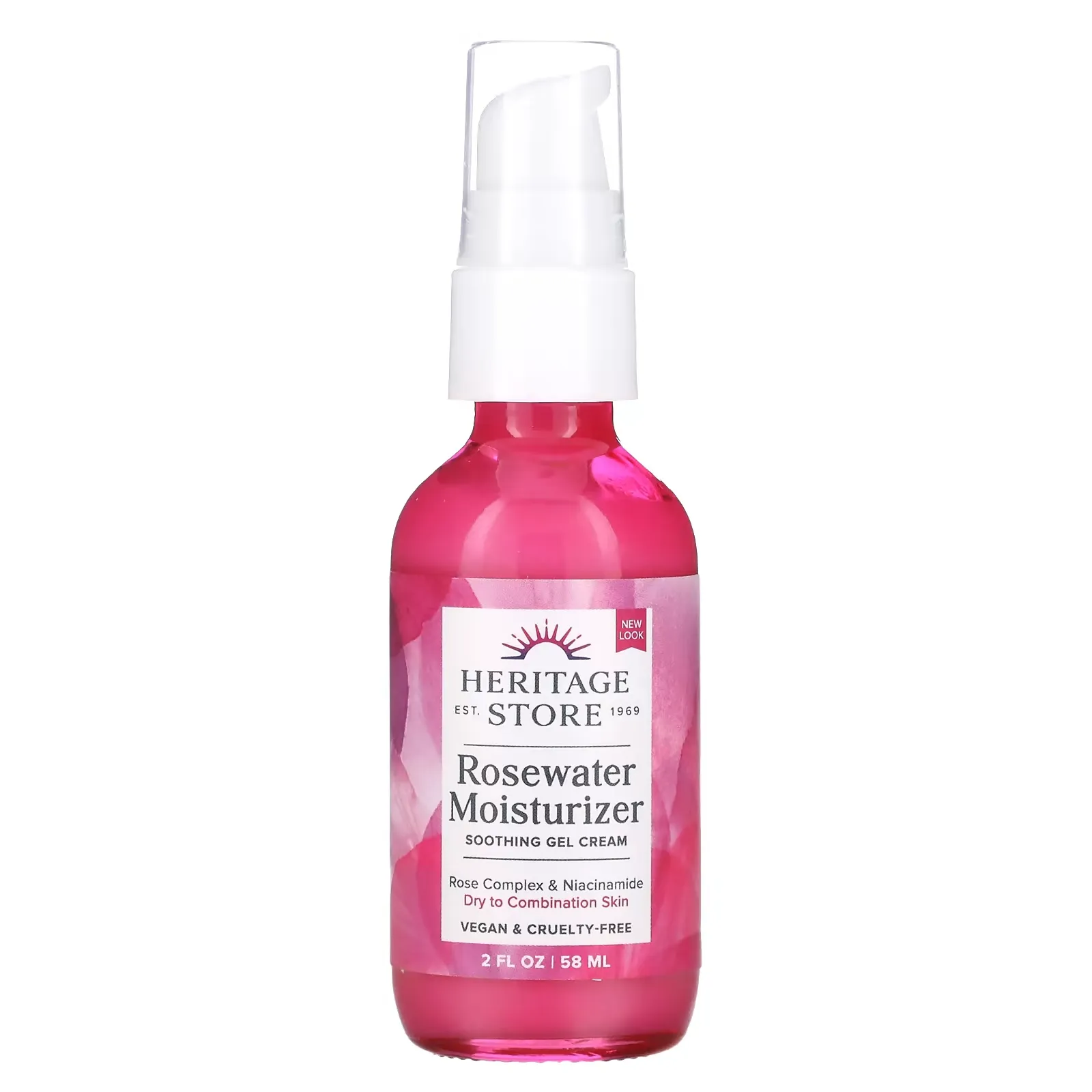 Rosewater Moisturizer, Dry To Combination Skin, 2 fl oz (58 ml)