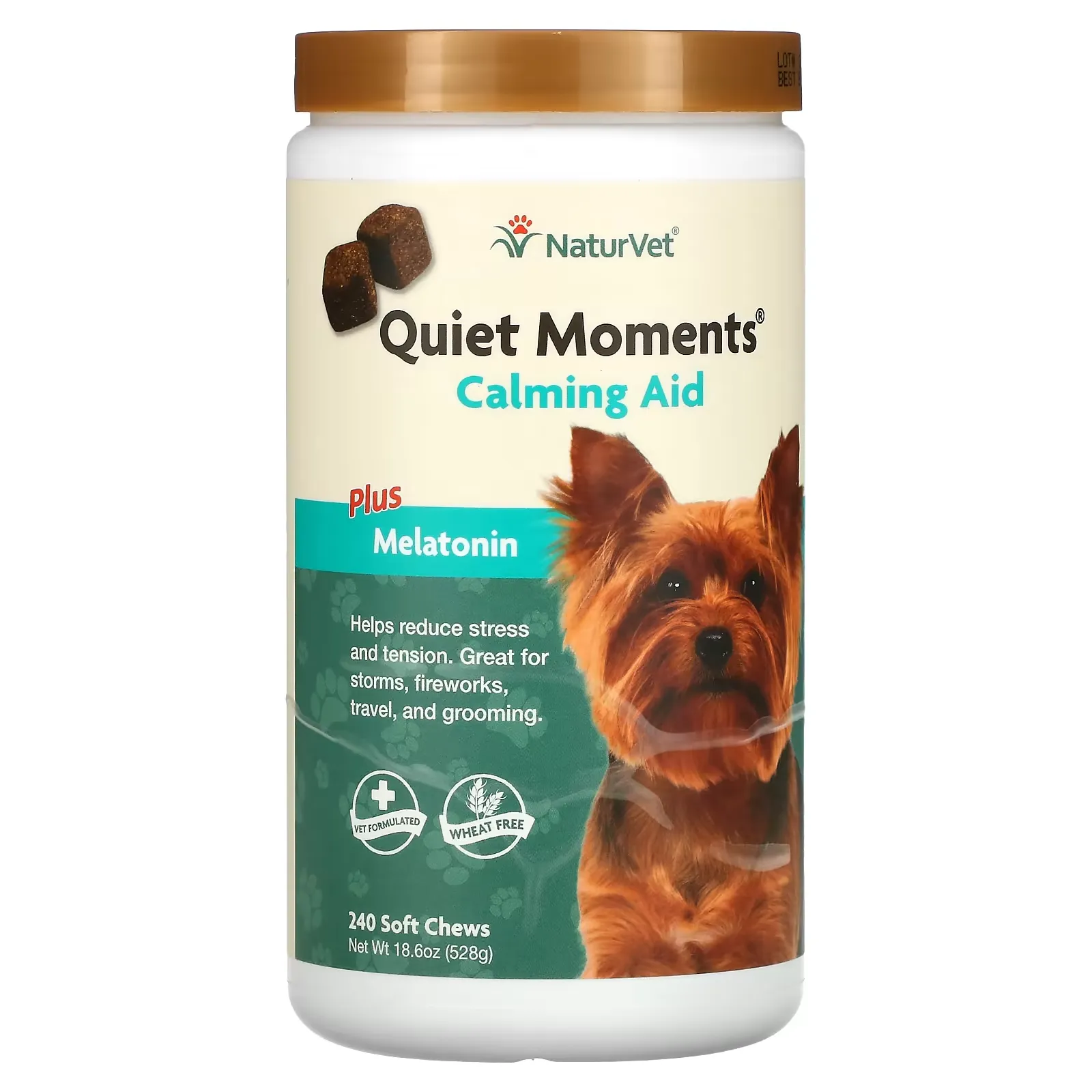 Quiet Moments, Calming Aid Plus Melatonin, For Dogs, 240 Soft Chews, 18.6 oz (528 g)