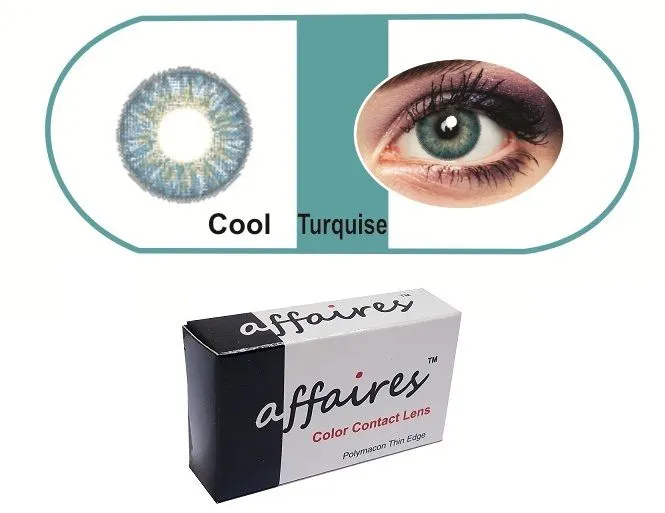 Affaires Color Contact Lenses - Cool Turquoise