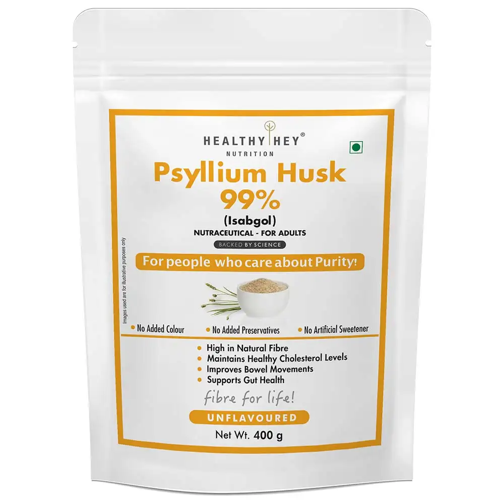 HealthyHey Nutrition Psyllium Husk 99%  Unflavoured,  400 g