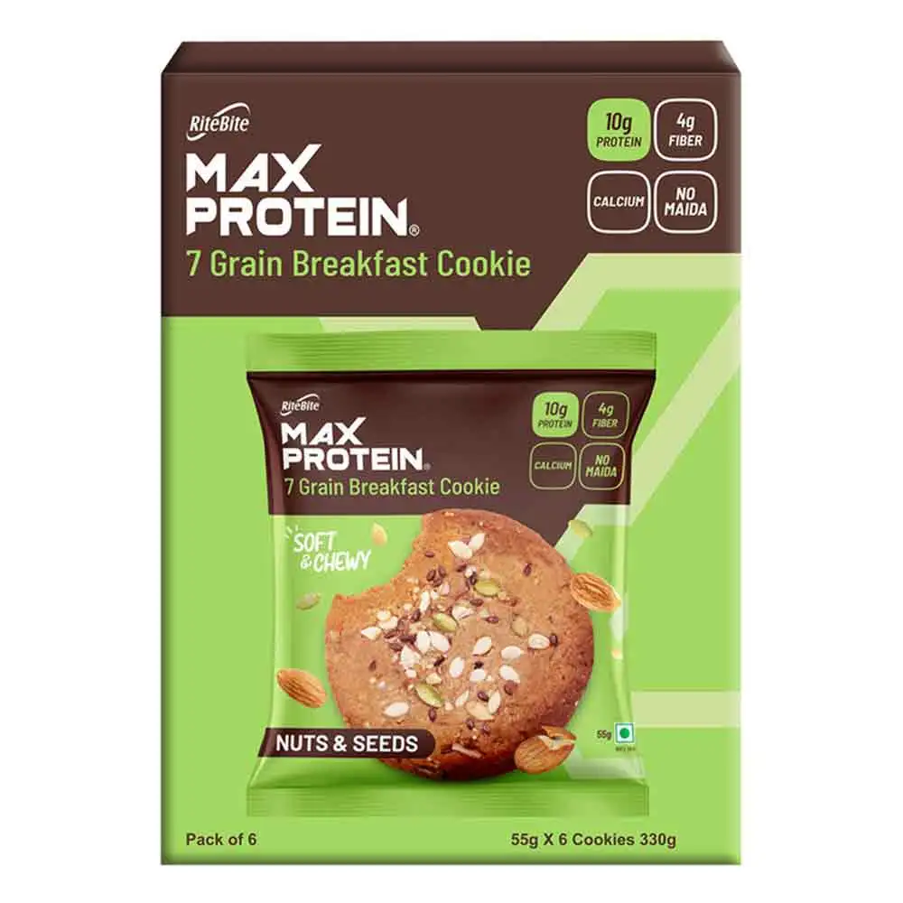 RiteBite Max Protein Cookies,  6 Piece(s)/Pack  Nuts & Seeds