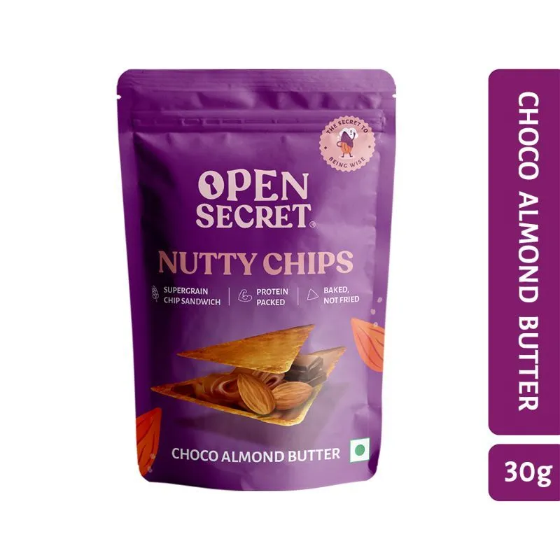 Open Secret Baked Chips - Choco Almond Butter - Pack Of 10