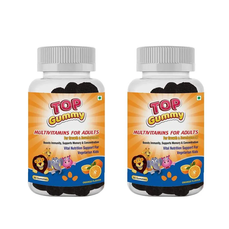 Top Gummy Multivitamin For Adults With 15 Vitamins & Minerals Orange (Pack Of 2)