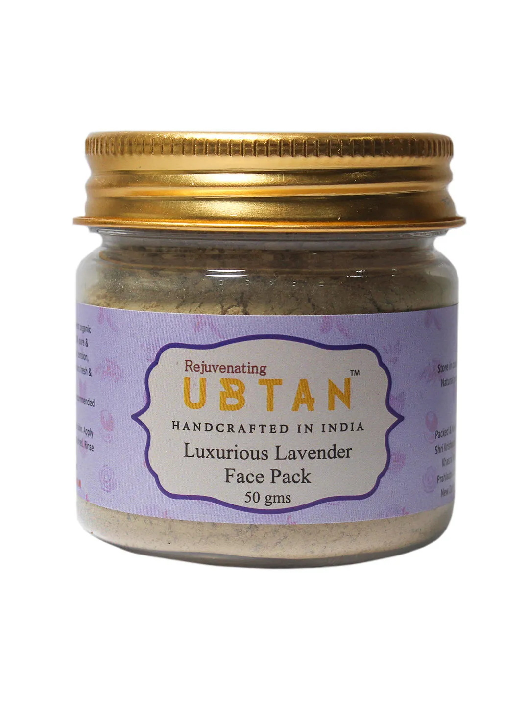 Rejuvenating UBTAN Luxurious Lavender Face Pack