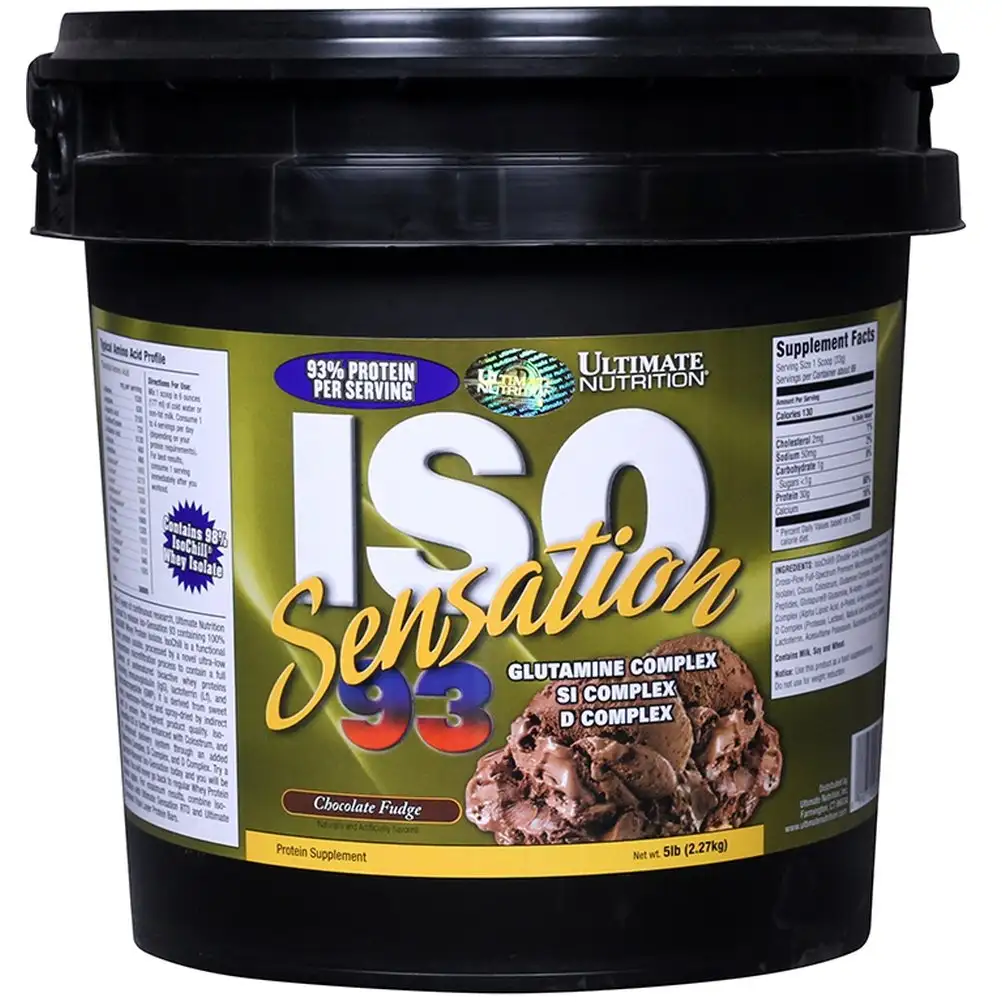 Ultimate Nutrition ISO Sensation 93,  5 lb  Chocolate Fudge