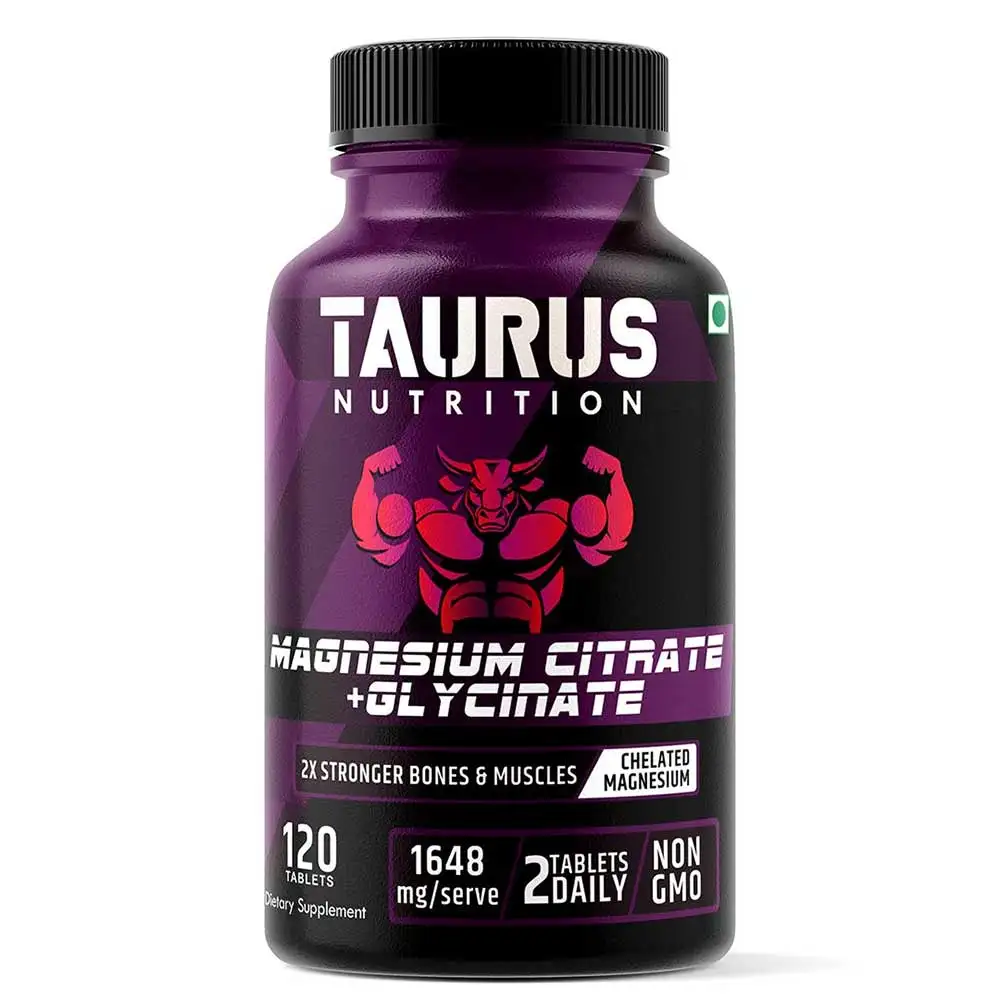 Taurus Nutrition Magnesium Citrate +Glycinate,  Unflavoured  120 tablet(s)