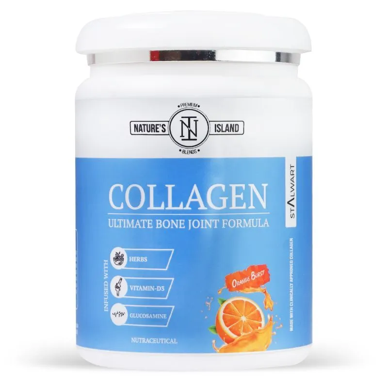 Nature's Island Collagen Bone Joint Formula For Stronger And Flexible Bones & Joints - Orange