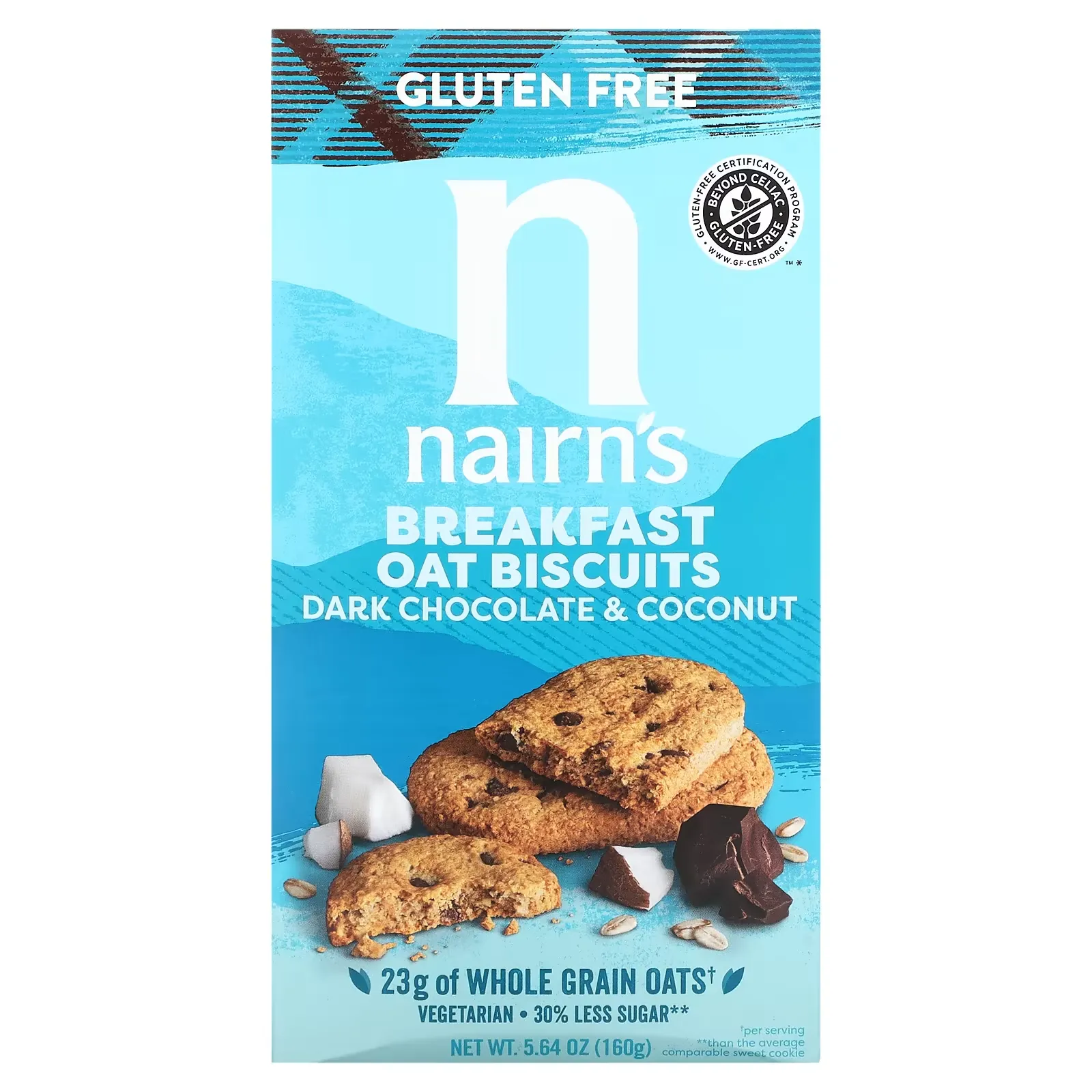 Breakfast Oat Biscuits, Dark Chocolate & Coconut, 5.64 oz (160 g)