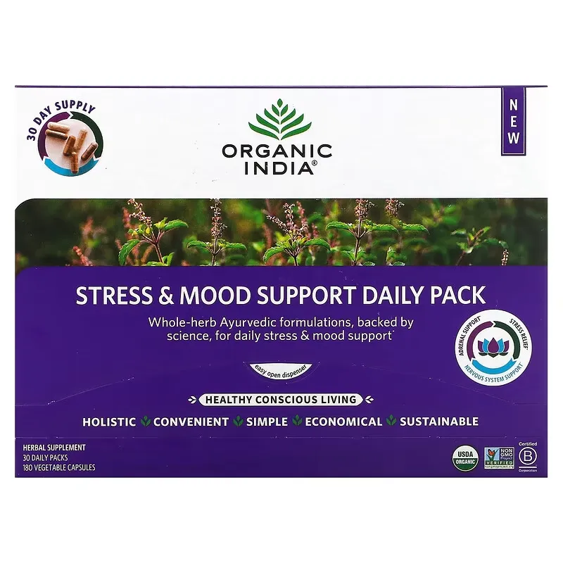 Stress & Mood Support Daily Pack, 30 Daily Packs, 180 Vegetable Capsules