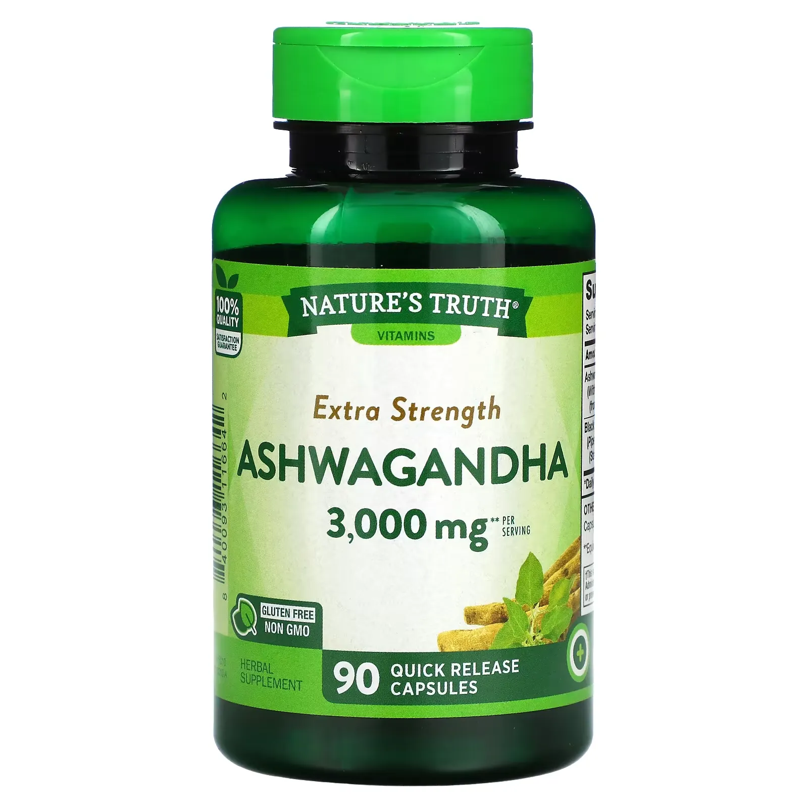 Extra Strength Ashwagandha, 1,500 mg, 90 Quick Release Capsules