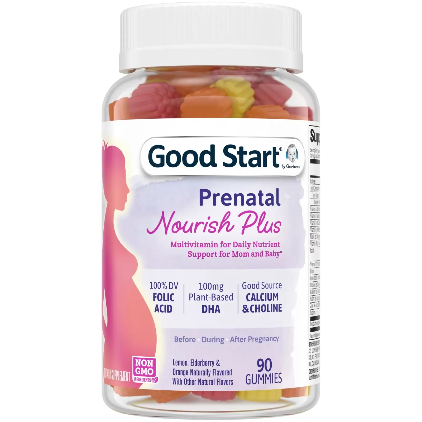 Good Start, Prenatal Nourish Plus Multivitamin, Lemon, Elderberry & Orange, 90 Gummies