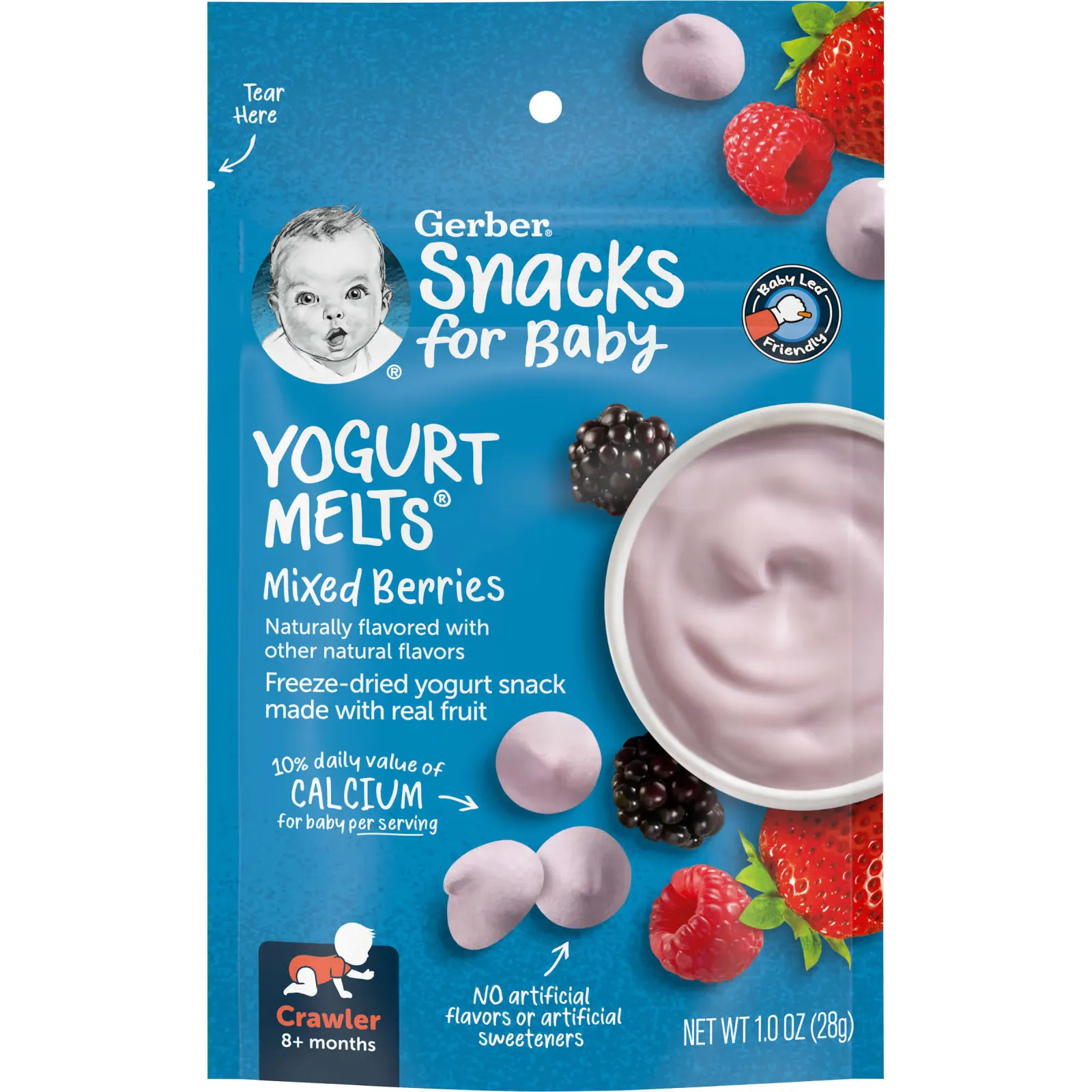 Snacks for Baby, Yogurt Melts,  8+ Months, Mixed Berries, 1 oz (28 g)