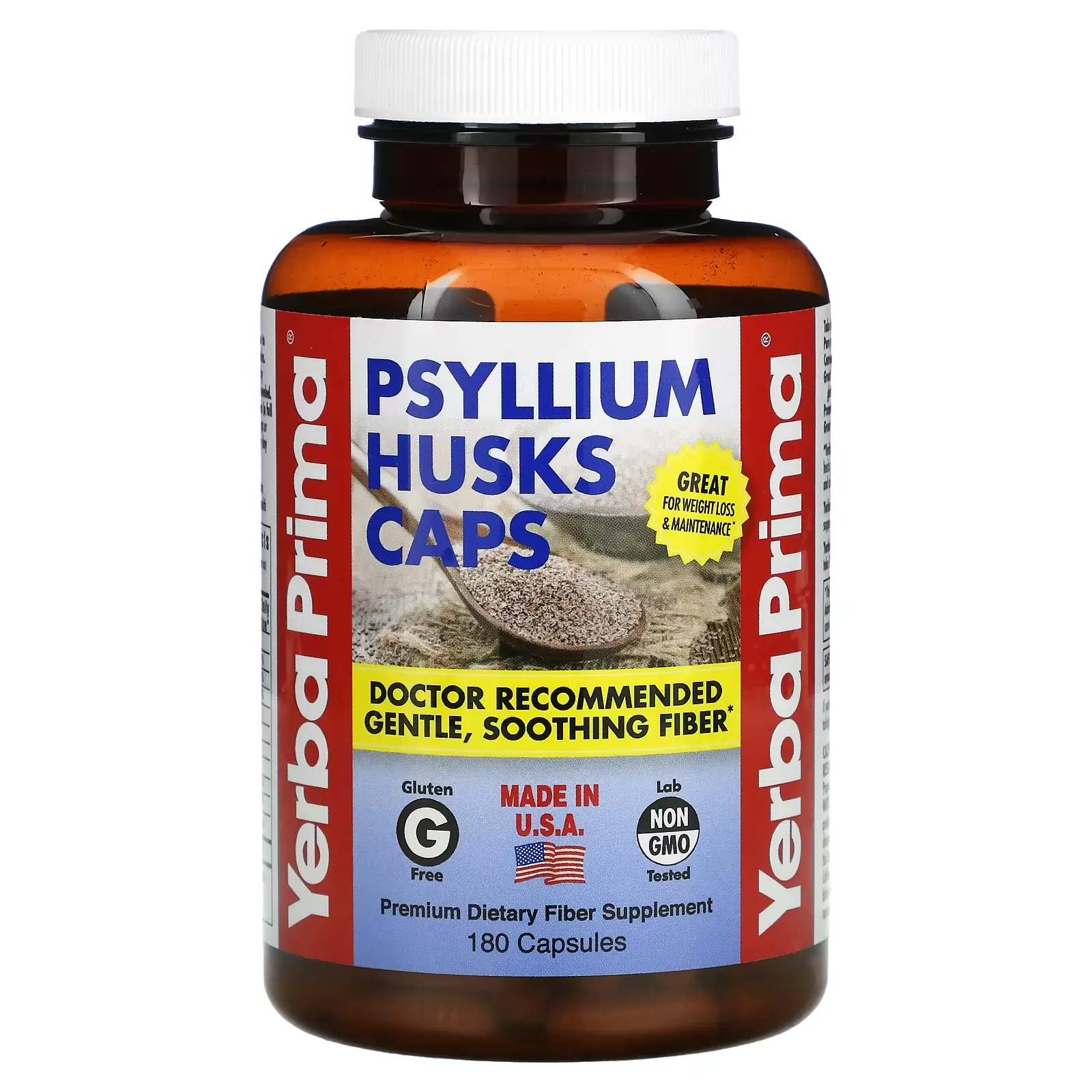 Psyllium Husks Caps, 180 Capsules