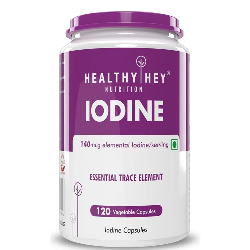 HealthyHey Nutrition Iodine - Supplement To Support The Thyroid - Veg Capsules