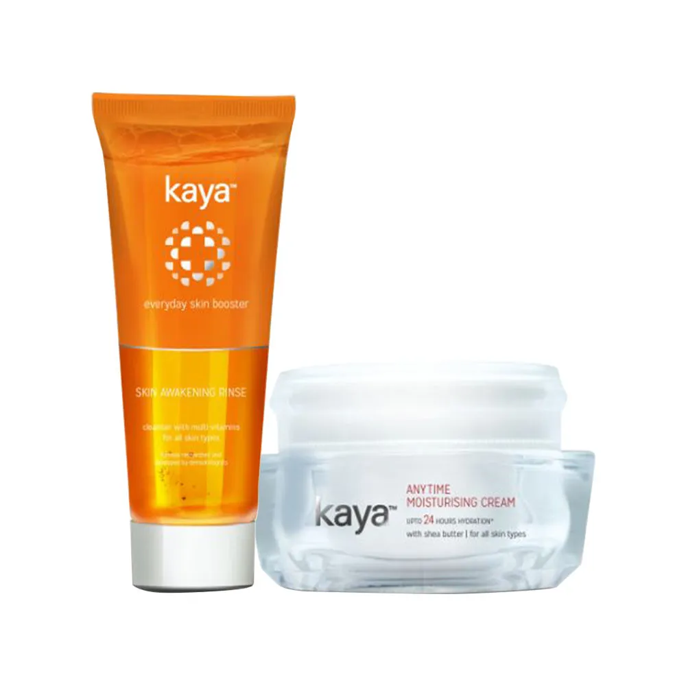 Kaya Dry Skin Cleanser & Moisturiser Combo